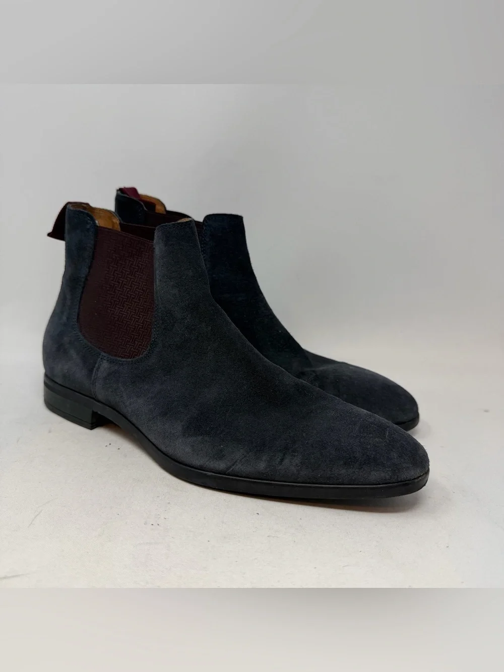 Ted Baker Chelsea Men’s Blue Suede Leather Pull-on Boots Sz US 9.5